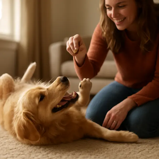 How to teach your dog to roll over easily