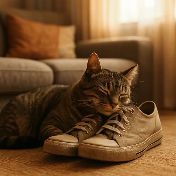 Why cats love shoes (and your scent)