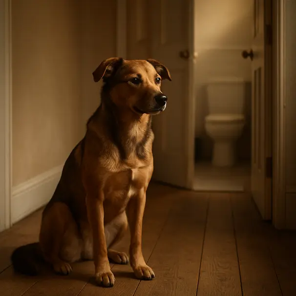 Why dogs follow you to the bathroom